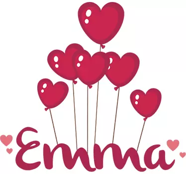 Vinilo infantil personalizable globos - TenVinilo