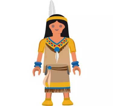Vinilo infantil playmobil india - TenVinilo