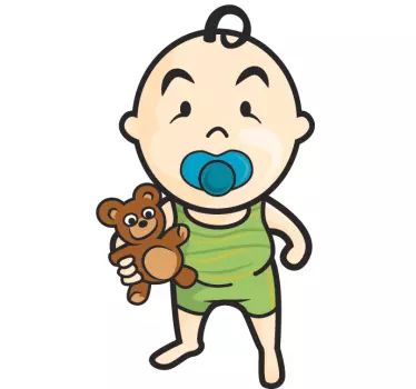 Vinilo infantil tenviniño peluche color - TenVinilo