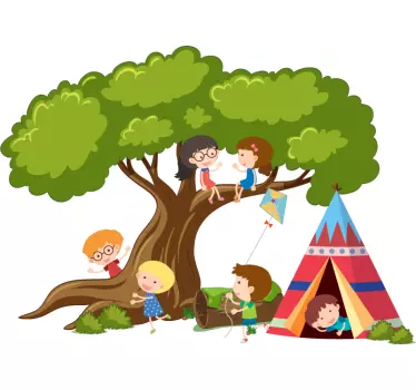 Vinilo habitación infantil Tipi - TenVinilo