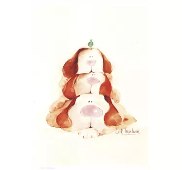 Vinilo infantil tres perritos Lol Malone - TenVinilo