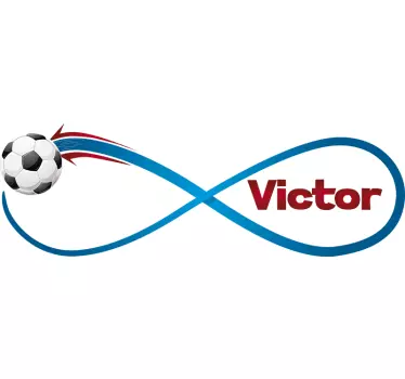 Vinilo fútbol love infinity personalizado - TenVinilo