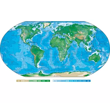 Vinilo mapa mundi físico - TenVinilo