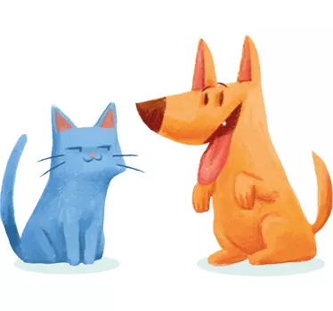 Vinilo mascotas mejores amigos - TenVinilo