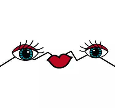 Vinilo ojos y labios - TenVinilo