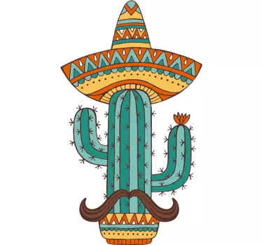 Vinilo planta cactus mejicano - TenVinilo