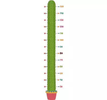 Vinilo infantil medidor flor cactus - TenVinilo