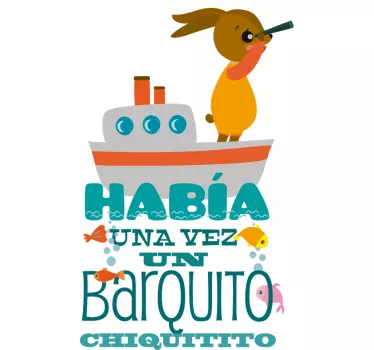 Vinilo infantil canción el barquito chiquitito - TenVinilo