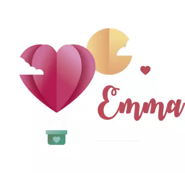 Vinilo ilustración personalizable infantil globo - TenVinilo