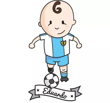 Vinilo personalizable tenviniño futbolista - TenVinilo