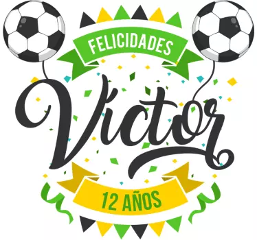 Vinilo fútbol pegatina cumpleaños - TenVinilo