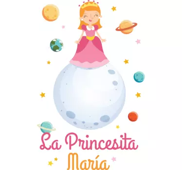 Vinilo infantil con nombre La Princesita - TenVinilo