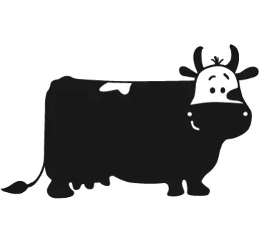 Vinilo pizarra vaca - TenVinilo