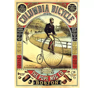 Vinilo poster publicidad antigua bicicletas - TenVinilo