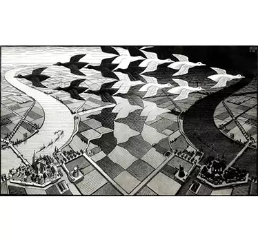 Vinilo 3d reproducción grabado Escher - TenVinilo