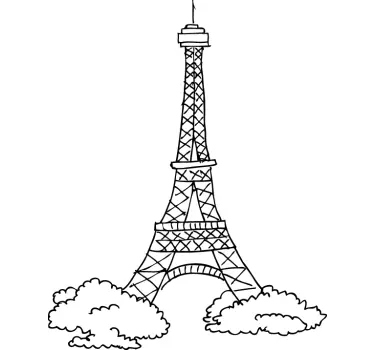 Vinilo silueta torre Eiffel - TenVinilo