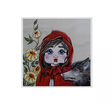 Vinilos infantiles cuadro Caperucita - TenVinilo