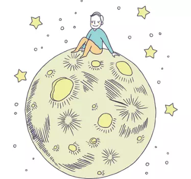 Vinilos para habitaciones infantiles luna - TenVinilo