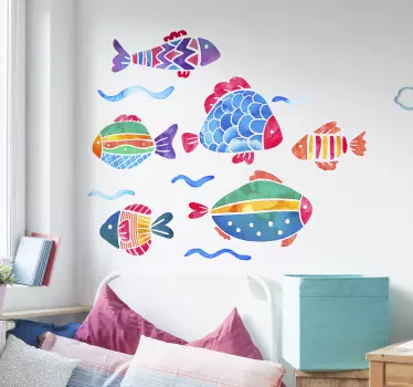 Vinilos peces baño infantiles - TenVinilo