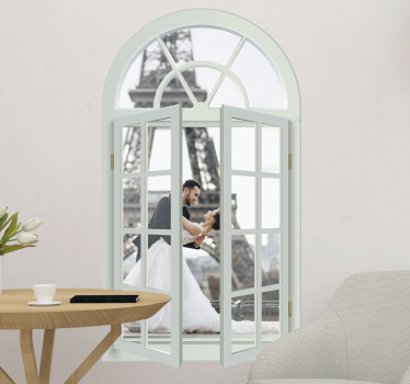 Vinilo pared ventana vistas personalizadas - TenVinilo