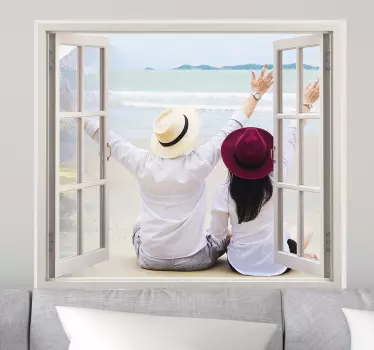 Vinilo 3d ventana vistas personalizadas - TenVinilo