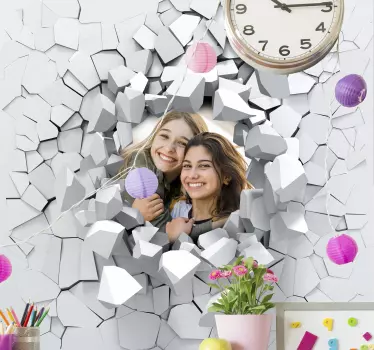 Vinilo personalizable explosión pared - TenVinilo