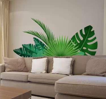 Vinilo planta hojas tropicales - TenVinilo