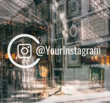 Vinilo escaparate para negocios instagram - TenVinilo