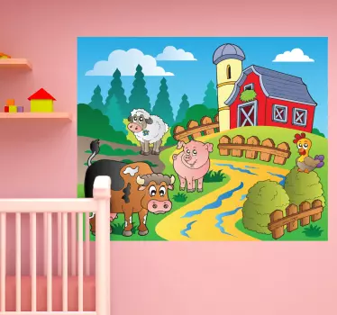 Vinilo infantil granja - TenVinilo
