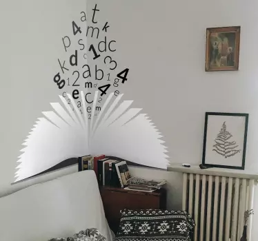 Vinilo cabecero de cama libro - TenVinilo