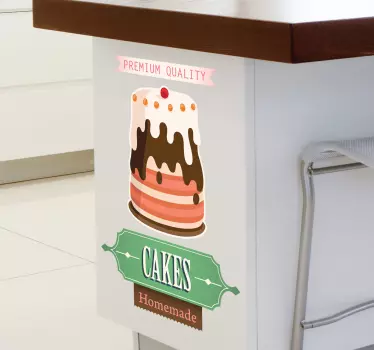 Vinilo decorativo publicidad cakes - TenVinilo