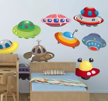 Vinilo infantil colección ovnis - TenVinilo