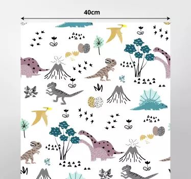 Vinilo decorativo para muebles dinosaurio nórdico - TenVinilo