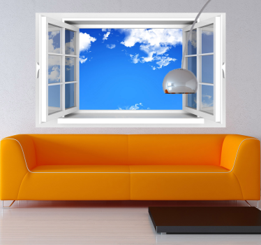 Vinilo 3d decorativo ventana abierta - TenVinilo