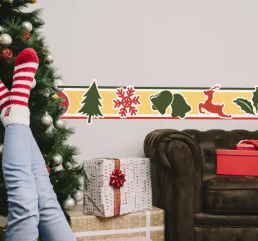 Adesivo cenefa motivos navideños - TenVinilo