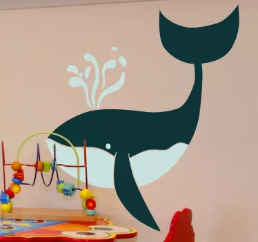 Adhesivo infantil ballena azul - TenVinilo