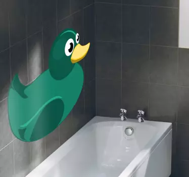 Adhesivo patito goma verde - TenVinilo