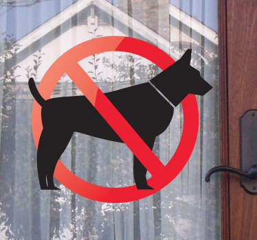 Adhesivo prohibido entrar perro - TenVinilo