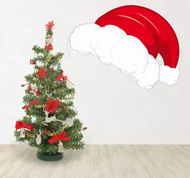 Adhesivo sombrero Papa Noel - TenVinilo