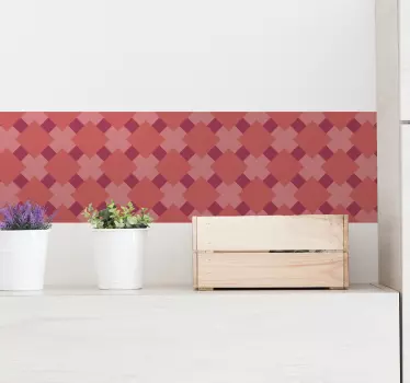 Cenefa adhesiva azulejos living coral - TenVinilo