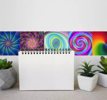 Cenefa decoración caleodoscopio - TenVinilo