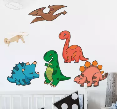 Lámina de vinilos mini dinosaurios - TenVinilo