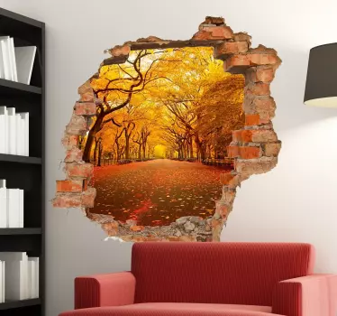 Pegatinas personalizadas agujero pared ladrillo - TenVinilo