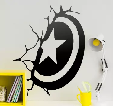 Pegatinas superhéroe Escudo del capitán américa - TenVinilo
