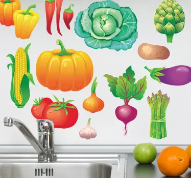 Sticker varios vegetales - TenVinilo