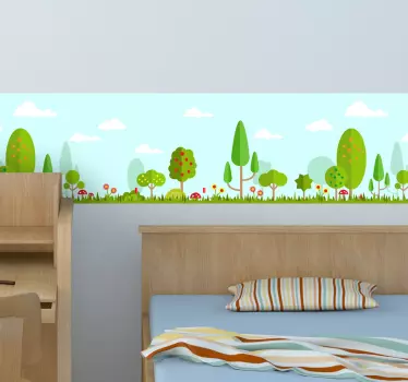Venefa adhesiva ilustración bosque - TenVinilo