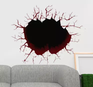 Vinilo 3d pared rota - TenVinilo