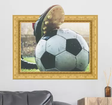 Vinilo adhesivo del marco de fútbol 3d - TenVinilo