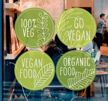 Vinilo decorativo para tienda temas veganos - TenVinilo
