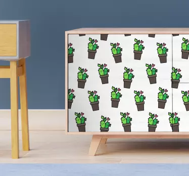 Vinilo adhesivo para muebles de cactus  - TenVinilo